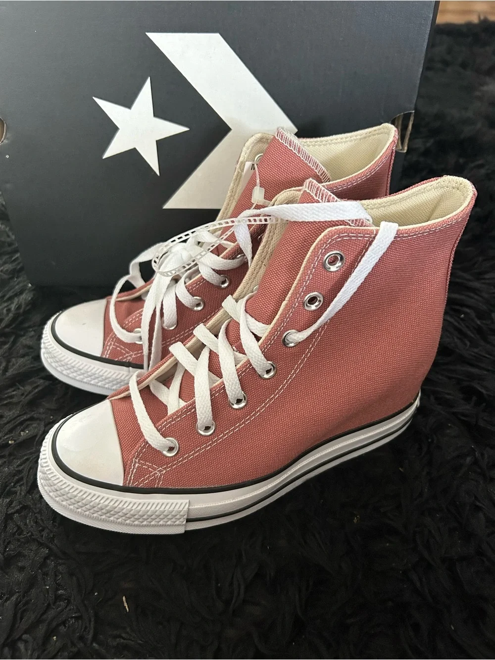 CONVERSE Chuck Taylor all star wedge platform lace up shoes sneakers sz 7.5 new